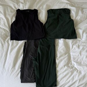 Offline by Aerie Sets (2) Crop Sport Bra tops and High Waist Legging